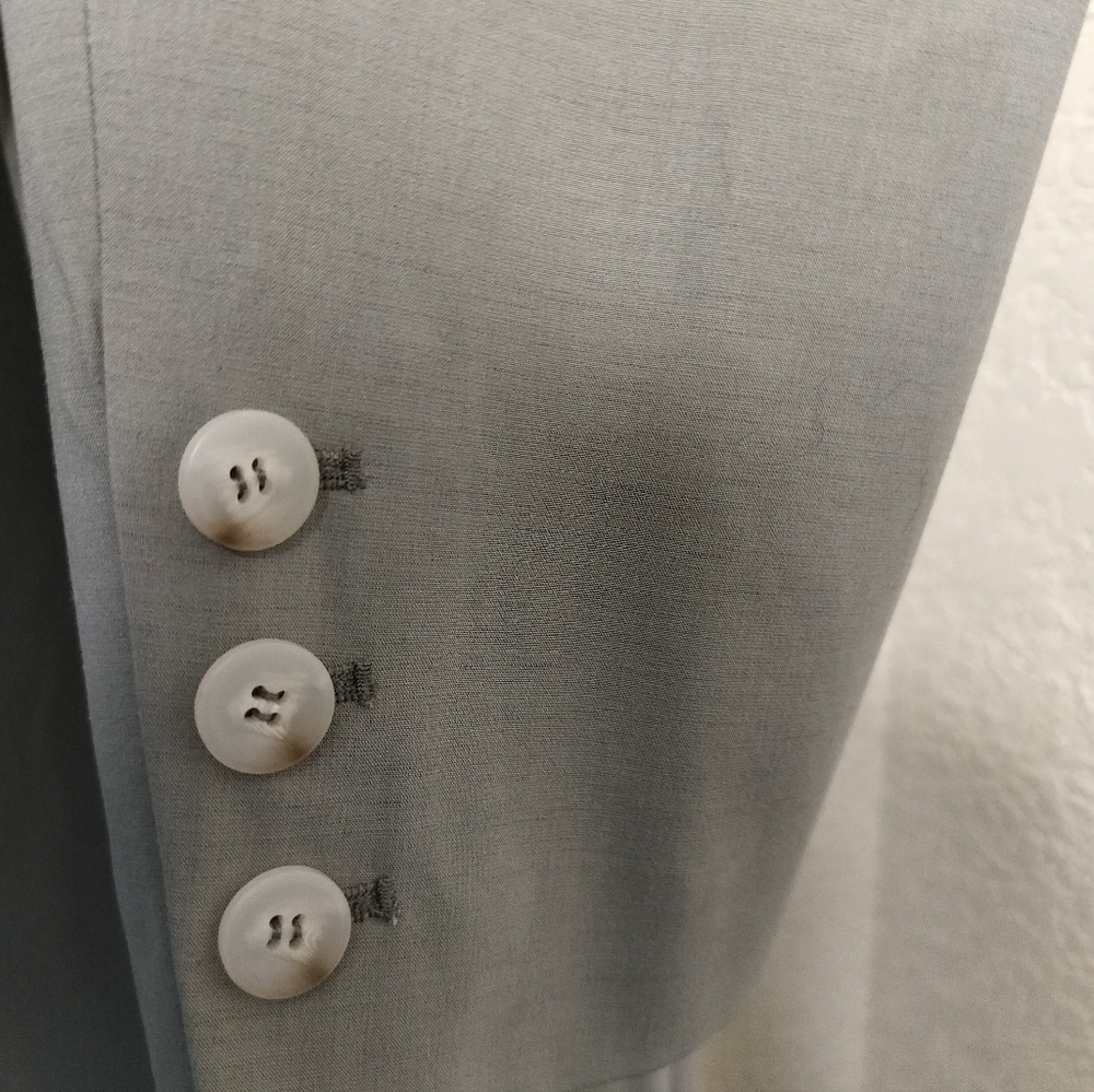 2001) Lattelier Pale Green Boxy Two Button Blazer Size XL. Like New - Picture 11 of 16